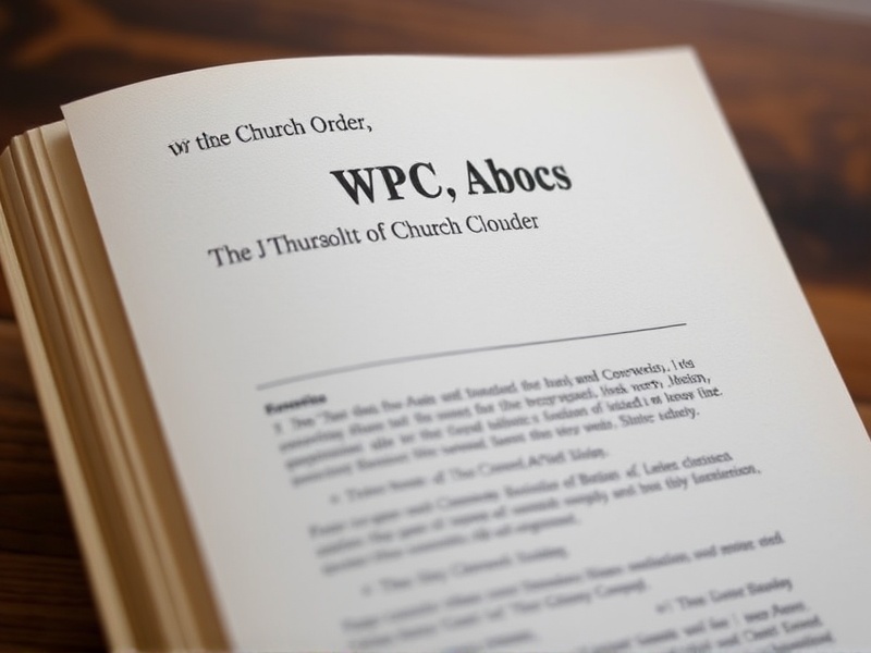 The Role of WPC Book of Church Order in Modern Congregations