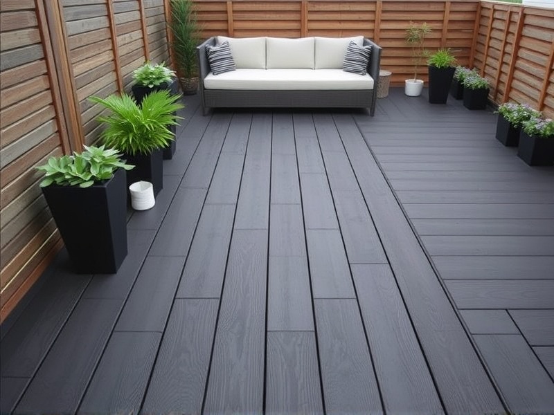 The Versatility of Black Decking Tiles for Modern Patios