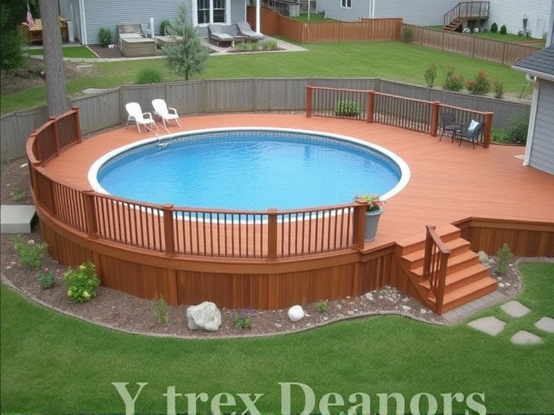 trex decking around above ground pool