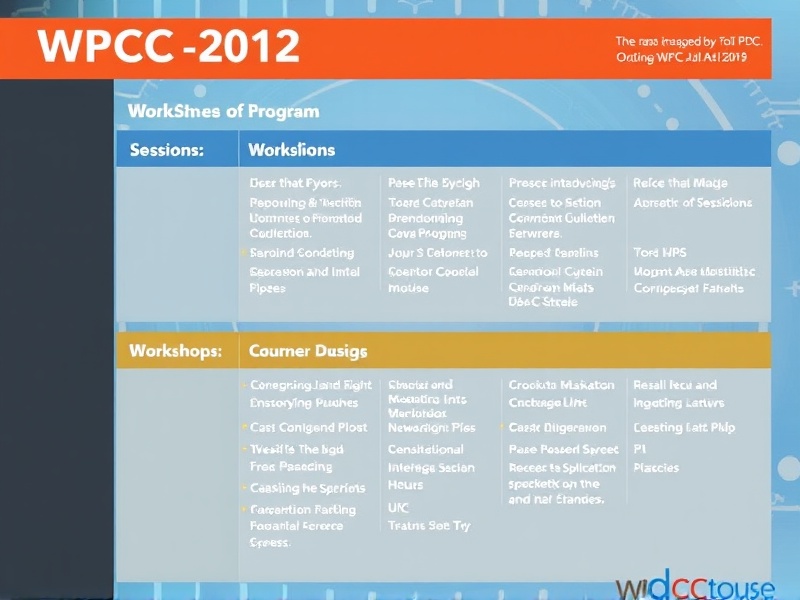 WPC 2018 Program Overview: Sessions and Workshops