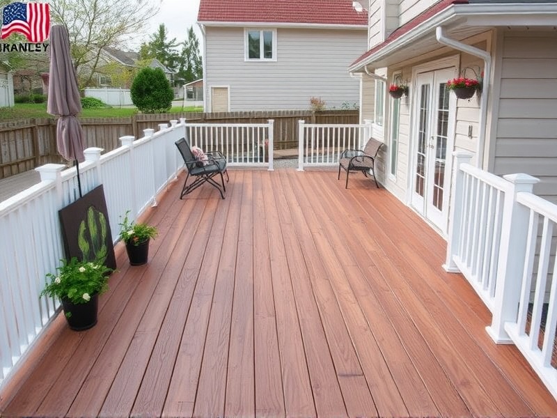 wpc decking in residential area