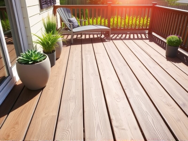 WPC decking that resists fading in direct sunlight